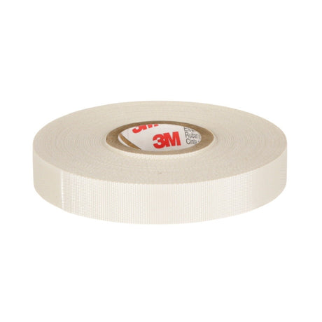 3M 27-1/2"X66' Scotch Glass Cloth Electrical Tape, 1/2 in x 66 ft, 7 mil, White, Rubber Adhesive, High Temperature (7000005814) - 8