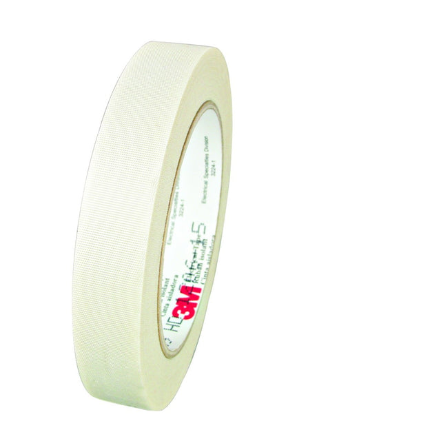 3M 69 69-3/4"X66' Scotch Glass Cloth Electrical Tape, White, 3/4 in x 66 ft, Silicone Adhesive, 7 mil, High Temperature, Flame Retardant (7000005818)