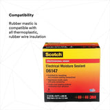 3M Scotch Electrical Moisture Sealant Roll, Black, 2-1/2 in x 10 ft (06147-2.5X10FT) (7000005872)  - (10Pack) - 5