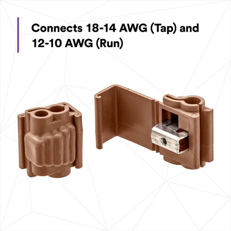 3M 567-BIN Scotchlok Electrical IDC , Brown Color, Run and Tap, Flame Retardant, UL Listed, 18-14 AWG Tap, 12-10 AWG Run (7000005879) (1000 Pack) - 5