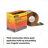 3M  Scotch Rubber Mastic Tape 2228, 2 in x 10 ft, Black, 65 mil, Conformable Self-Fusing Electrical Insulating Moisture Sealing (2228-2X10FT) (7000005986)  - (10Pack) - 2