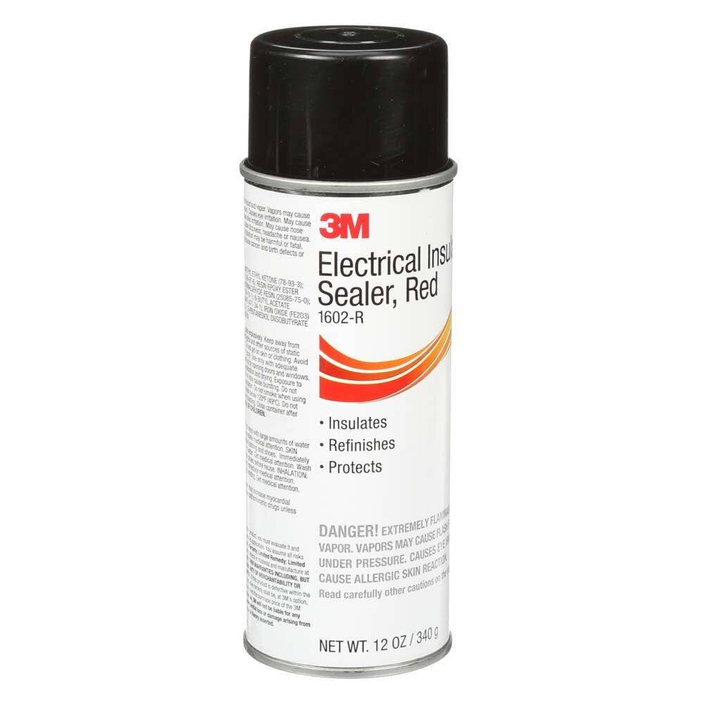 3M 1602-R Electrical Insulating Sealer, 12-oz Can, Red (7000006033)  - (12Pack) - 2
