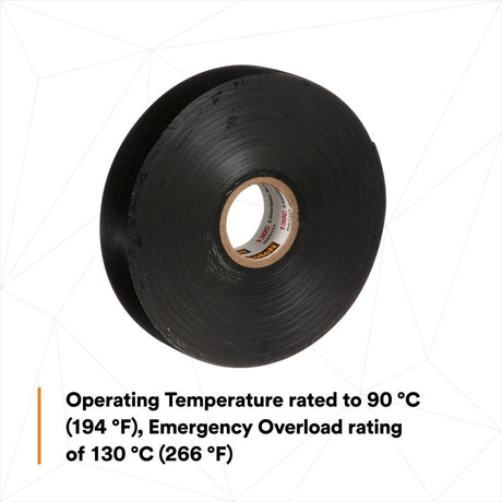 3M 130C Scotch Linerless Rubber Splicing Tape, 3/4 in x 30 ft, Black (130C-3/4X30FT) (7000006085) (24 Pack) - 6
