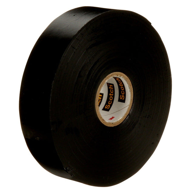 3M Scotch Linerless Rubber Splicing Tape 130C, Black, 1 in x 30 ft, 30 mil, Self Fusing, UV Resistant (130C-1X30FT) (7000006090)  - (24Pack)