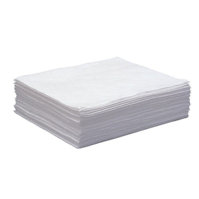 3M T-151 Petroleum Sorbent Pad, White, 19 in x 17 in, 43.5 gal Absorption Capacity (7000006446) (200 Pack)