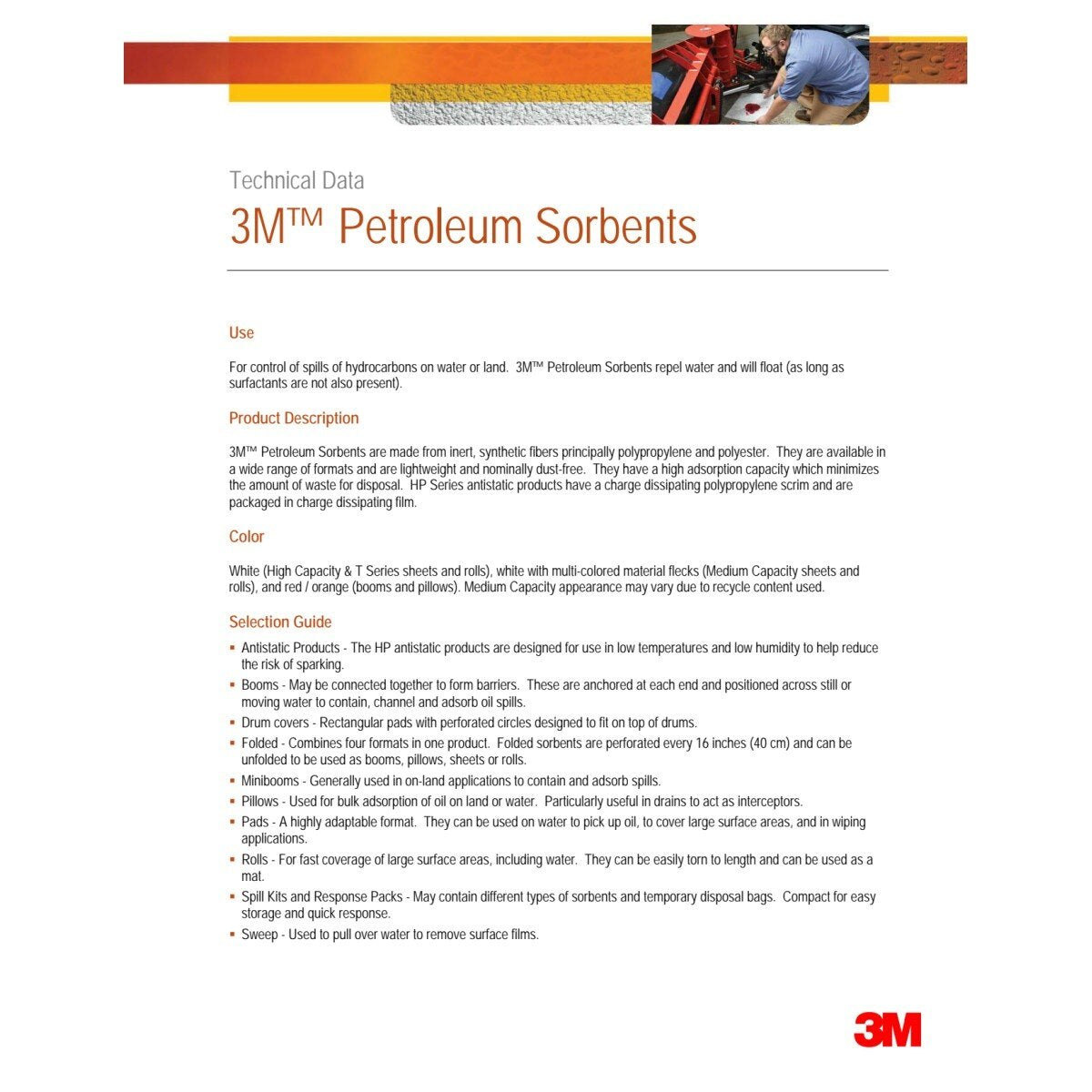 3M T-151 Petroleum Sorbent Pad, White, 19 in x 17 in, 43.5 gal Absorption Capacity (7000006446) (200 Pack) - 2