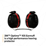 3M 7000009664 PELTOR Optime 105 Behind-the-Head Earmuffs, 29 dB NRR (1 Pack)  - (10Pack) - 9