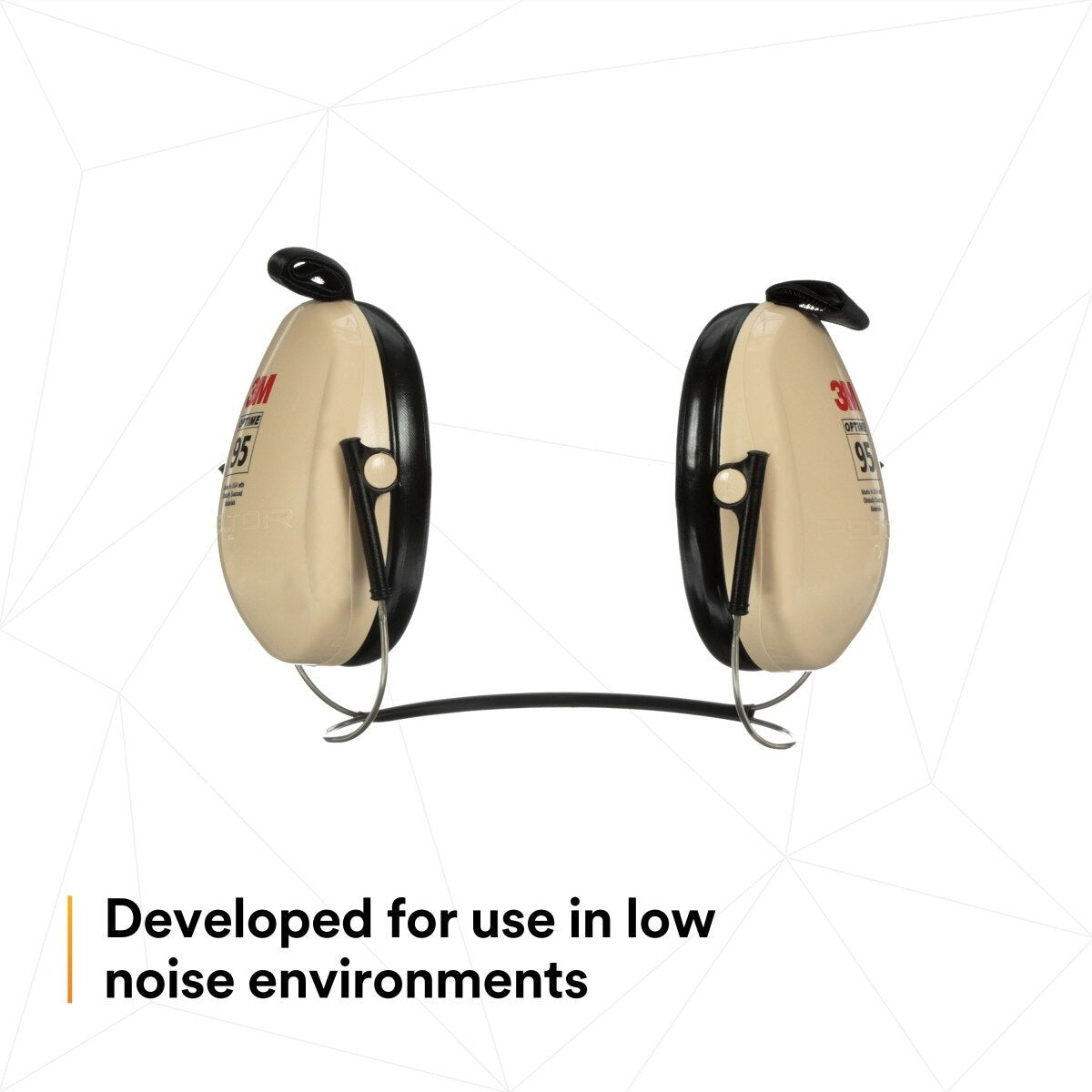 3M 7000009666 PELTOR Optime 95 Behind-the-Head Earmuffs, 21 dB NRR, Adjustable Earcups, Beige  - (10Pack) - 5