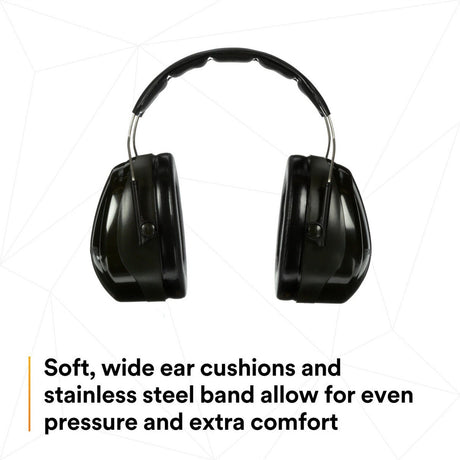 3M 7000009669 PELTOR Optime 101 Over-the-Head Earmuffs 27 dB NRR (1 Pack)  - (10Pack) - 6