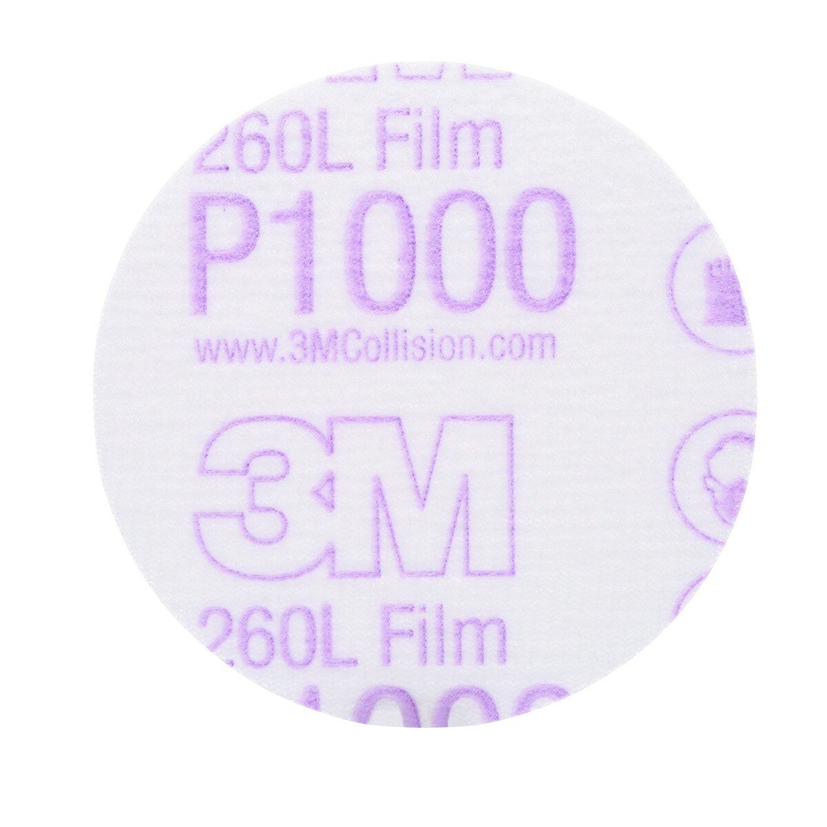 3M 260L 00909 Hookit Finishing Film Abrasive Disc, Aluminum Oxide P1000 White, 3 in (7000021278) (200 Pack)