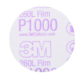 3M 260L 00909 Hookit Finishing Film Abrasive Disc, Aluminum Oxide P1000 White, 3 in (7000021278) (200 Pack)