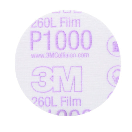 3M 260L 00909 Hookit Finishing Film Abrasive Disc, Aluminum Oxide P1000 White, 3 in (7000021278) (200 Pack)