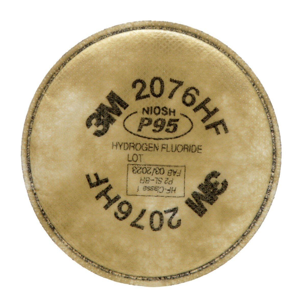 3M 2076HF Particulate Cartridge Filter, P95, Hydrogen Fluoride, Bayonet, Nuisance Level Acid Gas Relief (7000021310) (1 Pair)  - (50Pack)