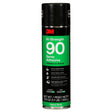 3M 90 30023 Hi-Strength Spray Adhesive, Clear, 24 fl oz Can (Net Wt 17.6 oz) (7000023924)