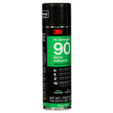 3M 90 Hi-Strength Spray Adhesive, Clear, 24 fl oz Can (Net Wt 17.6 oz) (30023) (7000023924)  - (12Pack) - 2