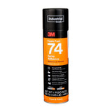 3M 74 Foam Fast Spray Adhesive, Orange, 24 fl oz Can, Net Wt 16.9 oz (82242) (7000023925) (12 Pack)