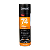 3M 74 Foam Fast Spray Adhesive, Orange, 24 fl oz Can, Net Wt 16.9 oz (82242) (7000023925)  - (12Pack)