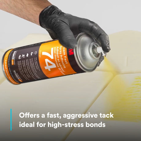 3M 74 82242 Foam Fast Spray Adhesive, Orange, 24 fl oz Can, Net Wt 16.9 oz (7000023925) - 8