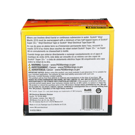 3M Scotch 2210 Vinyl Mastic Roll Electrical Tape, Self-Fusing Mastic, Black, 4 in x 10 ft (2210-4X10FT) (7000026559)  - (10Pack) - 6