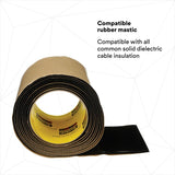 3M Scotch 2210 Vinyl Mastic Roll Electrical Tape, Self-Fusing Mastic, Black, 4 in x 10 ft (2210-4X10FT) (7000026559)  - (10Pack) - 10
