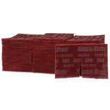 3M HP-HP 7447 Scotch-Brite General Purpose Hand Pad, Very Fine, Aluminum Oxide, Maroon, 6 in x 9 in (7000027560) (60 Pack)