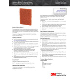 3M Scotch-Brite Quick Clean Heavy Duty Griddle Pad, Orange, 4 in x 5-1/4 in, For Flat Top Griddle Cleaning (7000027574) (15 Pack) - 5