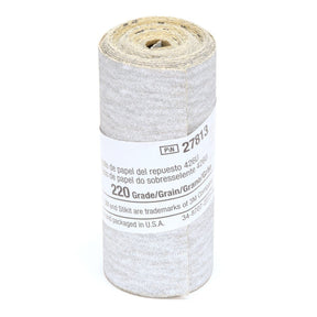3M 426U Stikit Paper Refill Roll, PSA, SiC 220 Grit A Weight, Gray, 2-1/2 in x 95 in (7000028211) (50 Pack)