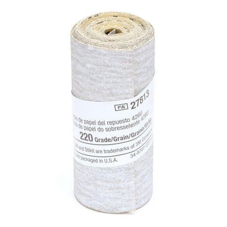 3M 426U Stikit Paper Refill Roll, PSA, SiC 220 Grit A Weight, Gray, 2-1/2 in x 95 in (7000028211) (50 Pack)