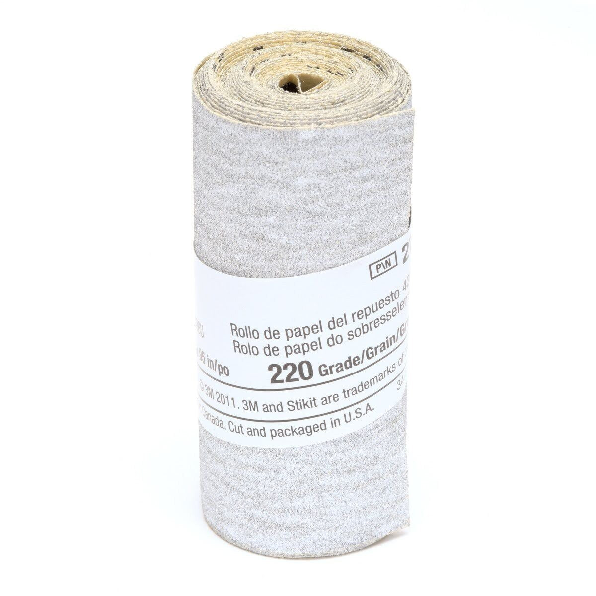 3M 426U Stikit Paper Refill Roll, PSA, SiC 220 Grit A Weight, Gray, 2-1/2 in x 95 in (7000028211) (50 Pack) - 2