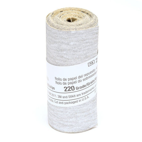 3M 426U Stikit Paper Refill Roll, PSA, SiC 220 Grit A Weight, Gray, 2-1/2 in x 95 in (7000028211) (50 Pack) - 2