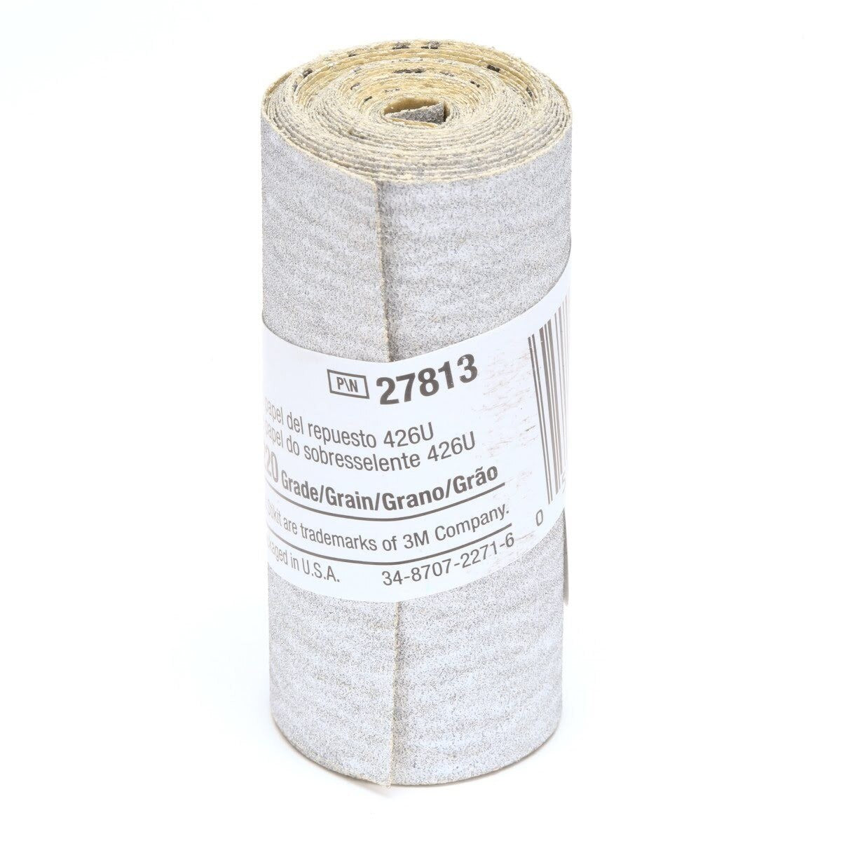 3M 426U Stikit Paper Refill Roll, PSA, SiC 220 Grit A Weight, Gray, 2-1/2 in x 95 in (7000028211) (50 Pack) - 3