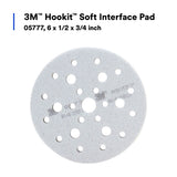 3M 05777 5777 Hookit Soft Interface Pad, Gray Foam, Hole Pattern, 6 in x 1/2 in x 3/4 in, Auto Body Sanding (7000028239)  - (10Pack) - 7