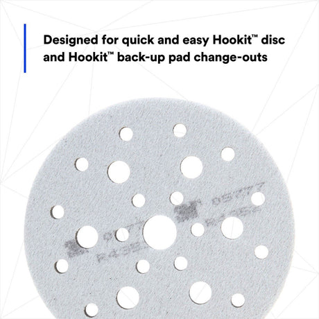 3M 05777 5777 Hookit Soft Interface Pad, Gray Foam, Hole Pattern, 6 in x 1/2 in x 3/4 in, Auto Body Sanding (7000028239)  - (10Pack) - 10