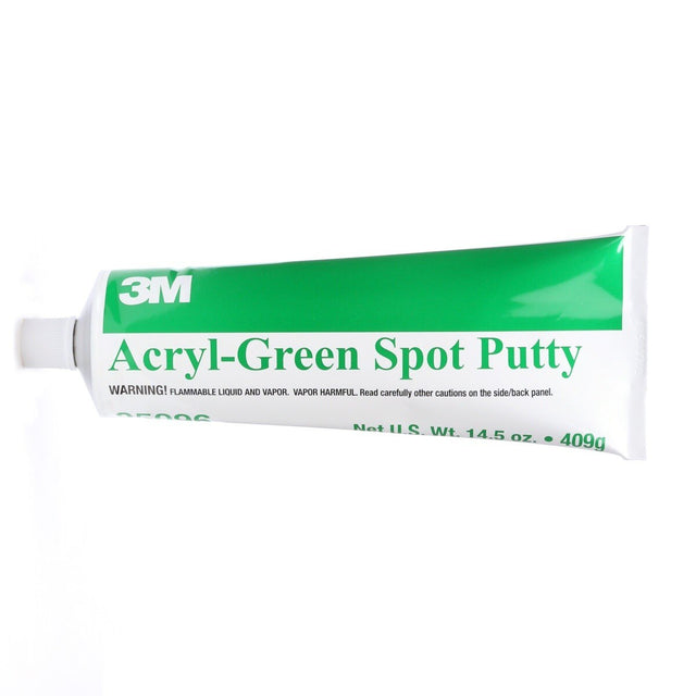 3M Acryl-Green Spot Putty Green 14.5 oz Tube for Automotive and Marine Finishes (05096) (7000028276)  - (12Pack)
