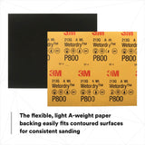 3M 213Q 02035 Abrasive Sheet, P800 Grit, Black, 9 in x 11 in (7000028324) (250 Pack) - 10