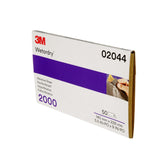 3M 401Q 02044 Abrasive Sheet, SiC 2000 Grit, Black, Wet/Dry, 5 1/2 in x 9 in (7000028328) (250 Pack) - 5