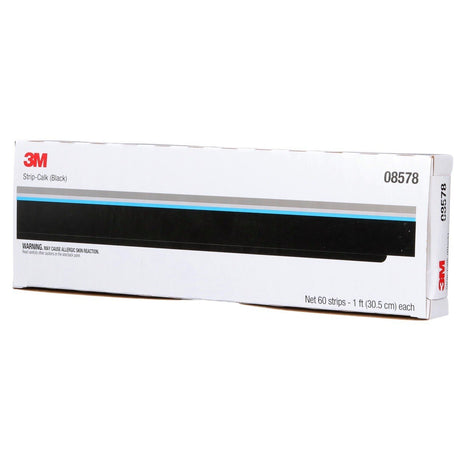 3M 08578 Strip Calk, Black, 1 ft Strips, 60 per Carton (7000028370) (12 Pack)  - (12Pack) - 3