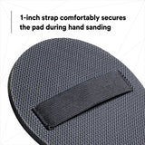 3M Hookit Hand Pad, Hook and Loop, Soft Foam Rubber, Black, 6 in, 1 in Strap (05791) (7000028382)  - (20Pack) - 3