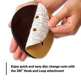 3M Hookit Hand Pad, Hook and Loop, Soft Foam Rubber, Black, 6 in, 1 in Strap (05791) (7000028382)  - (20Pack) - 5