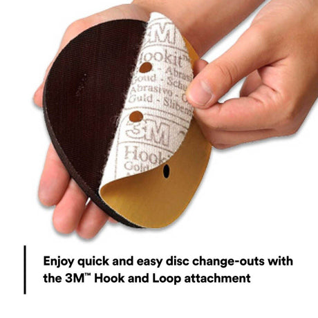 3M Hookit Hand Pad, Hook and Loop, Soft Foam Rubber, Black, 6 in, 1 in Strap (05791) (7000028382)  - (20Pack) - 5