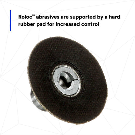 3M Roloc Disc Pad Assembly, Quick Change Disc Pad Holder, Hard Rubber, Black, 2 in (05539) (7000028392)  - (10Pack) - 7
