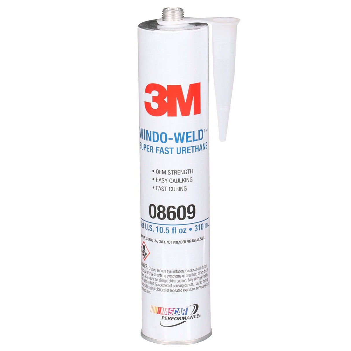 3M 08609 Super Fast Urethane Windshield Adhesive, Black, 10.5 fl oz (310 mL) Cartridge, One-Part Auto Glass Sealant (7000028403)