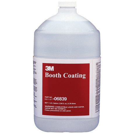 3M Booth Coating Paint Booth Overspray Protection Transparent 1 gal (06839) (7000028421)  - (4Pack)
