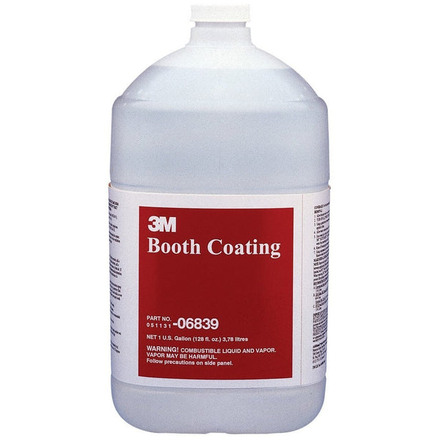 3M Booth Coating Paint Booth Overspray Protection Transparent 1 gal (06839) (7000028421)  - (4Pack)