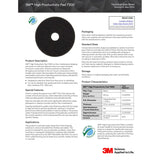 3M 7300 High Productivity Floor Pad Stripping Extra Coarse Black 17 in Diameter (7000028430) (5 Pack) - 2