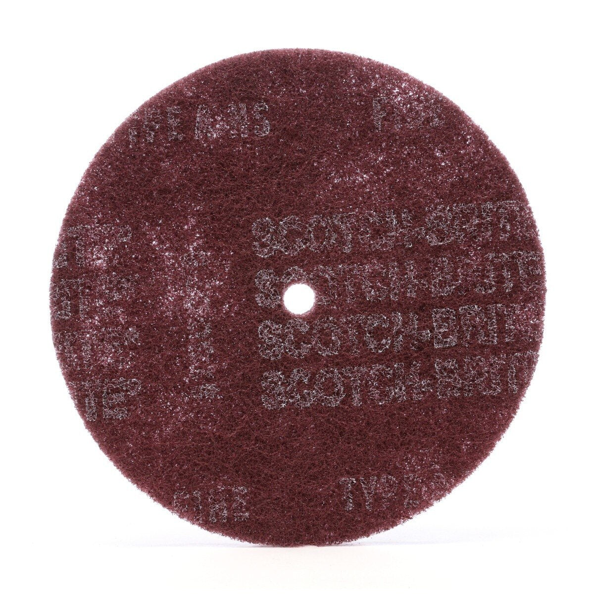 3M HS-DC Scotch-Brite High Strength Disc, Aluminum Oxide Very Fine, Maroon, 10 in x 1/2 in (7000028434) (50 Pack)