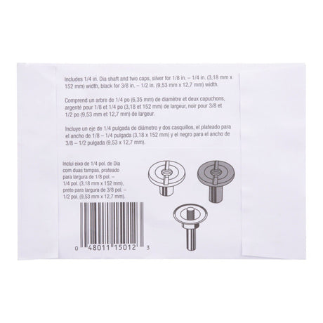 3M Scotch-Brite Unitized Wheel Mandrel 990, Steel, 1-3/4 in x 1/4 in x 1 in (15012) (7000028456)  - (5Pack) - 7