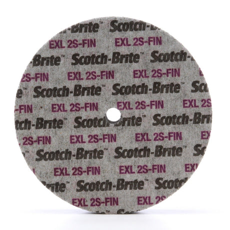 3M XL-UW Scotch-Brite EXL Unitized Wheel, 2S Fine, Silicon Carbide, Gray, 6 in x 1/2 in x 1/2 in (7000028478) (4 Pack)
