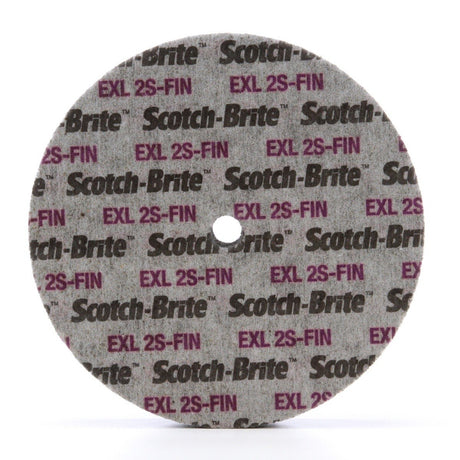 3M XL-UW Scotch-Brite EXL Unitized Wheel, 2S Fine, Silicon Carbide, Gray, 6 in x 1/2 in x 1/2 in (7000028478) (4 Pack)