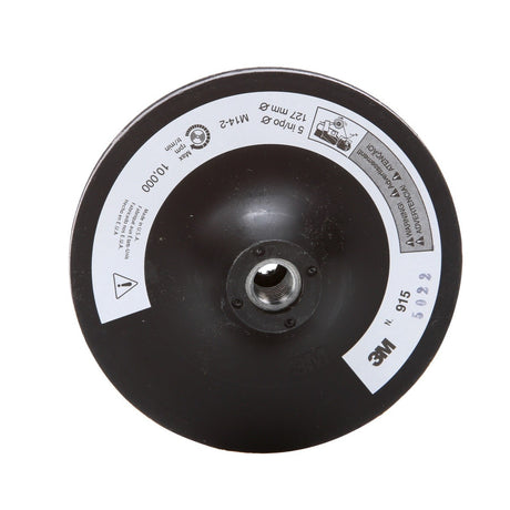 3M 05681 Disc Pad Holder 915 Hook and Loop Back up Pad for Grinding 5 in x 1/8 in x 3/8 in M14-2.0 Internal (7000028500)